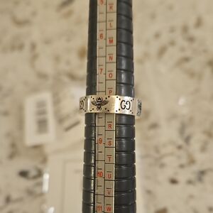 Gucci 925 Silver Band with Bee Design NEW With COA